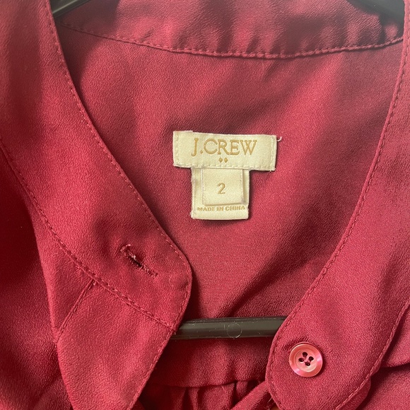 J Crew Burgundy Top - Picture 1 of 3